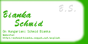 bianka schmid business card